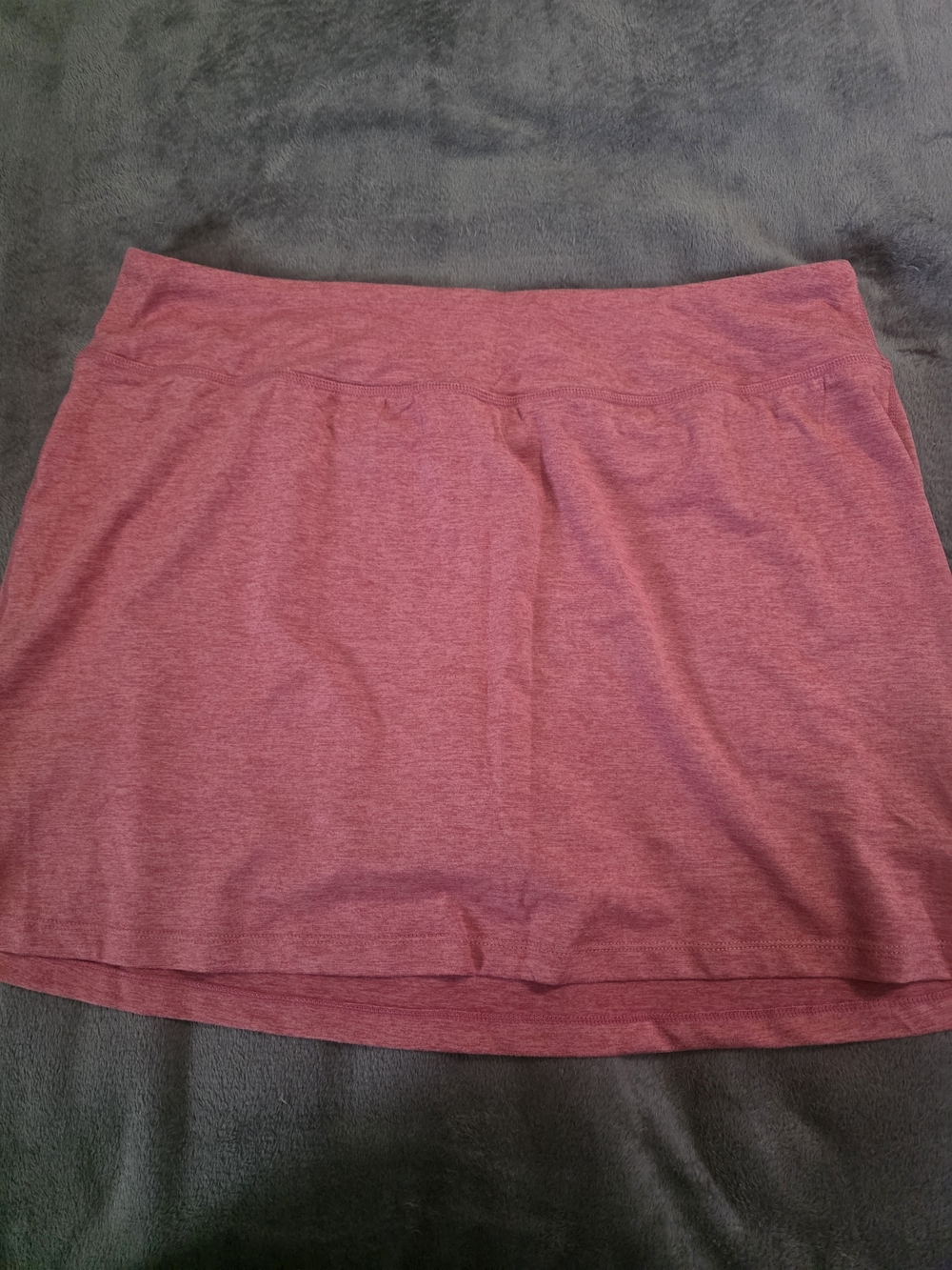 Tangerine Heathered Rose Mini Skirt